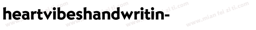 heartvibeshandwritin字体转换