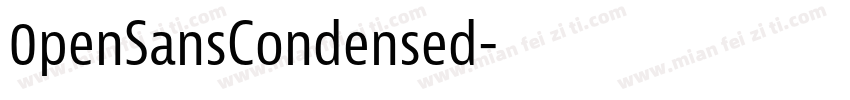 0penSansCondensed字体转换