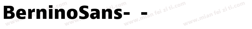 BerninoSans-常规字体转换