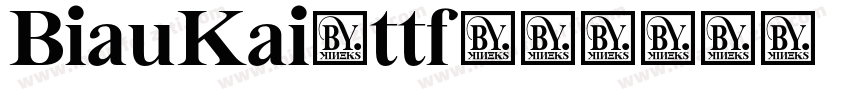 BiauKai.ttf字体转换