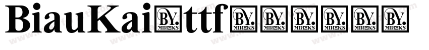 BiauKai.ttf字体转换