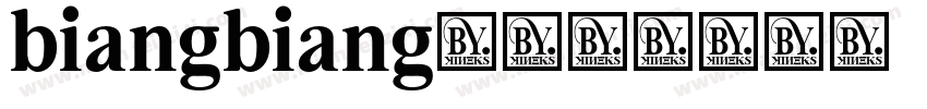 biangbiang面字体转换