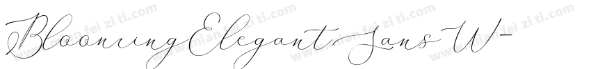 BloomingElegantSansW字体转换
