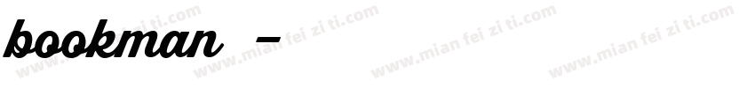 bookman字体字体转换
