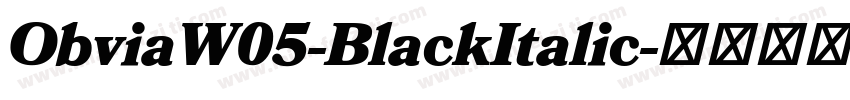 ObviaW05-BlackItalic字体转换
