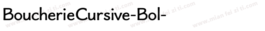 BoucherieCursive-Bol字体转换
