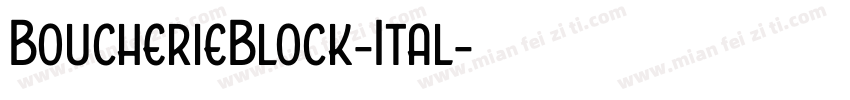 BoucherieBlock-Ital字体转换