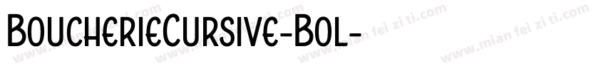 BoucherieCursive-Bol字体转换