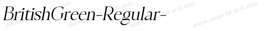 BritishGreen-Regular字体转换