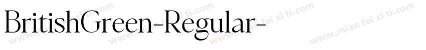 BritishGreen-Regular字体转换