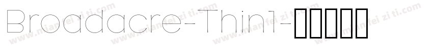 Broadacre-Thin1字体转换
