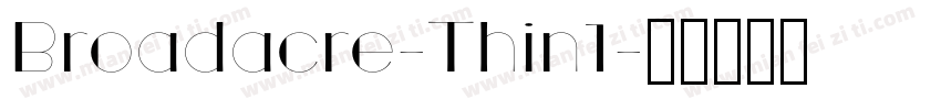 Broadacre-Thin1字体转换