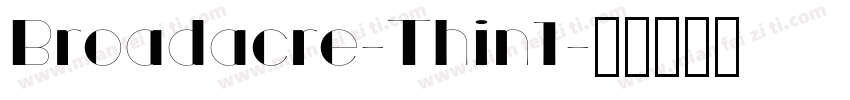 Broadacre-Thin1字体转换
