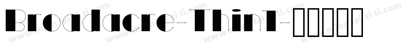 Broadacre-Thin1字体转换