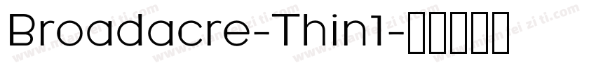 Broadacre-Thin1字体转换