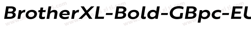 BrotherXL-Bold-GBpc-EUC-H字体转换