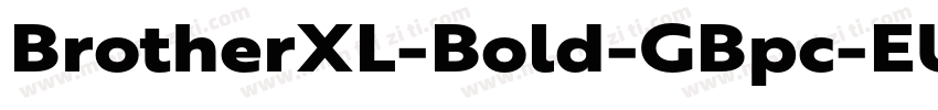 BrotherXL-Bold-GBpc-EUC-H字体转换