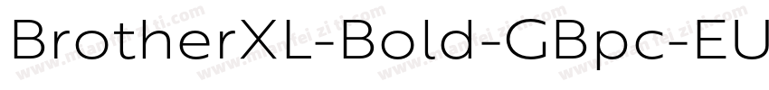 BrotherXL-Bold-GBpc-EUC-H字体转换