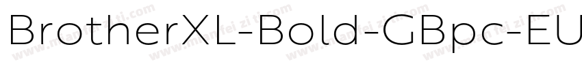 BrotherXL-Bold-GBpc-EUC-H字体转换