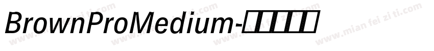 BrownProMedium字体转换