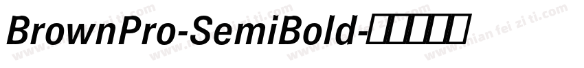 BrownPro-SemiBold字体转换