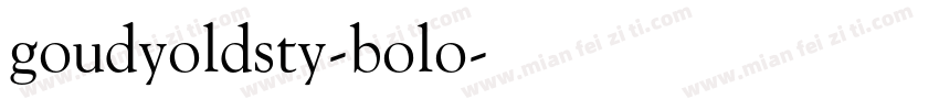 goudyoldsty-bolo字体转换