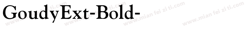 GoudyExt-Bold字体转换