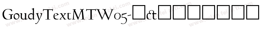 GoudyTextMTW05字体转换