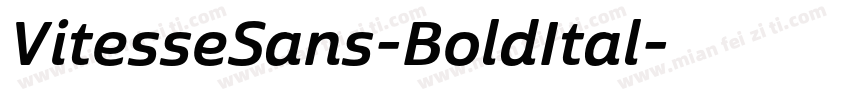 VitesseSans-BoldItal字体转换