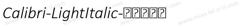 Calibri-LightItalic字体转换