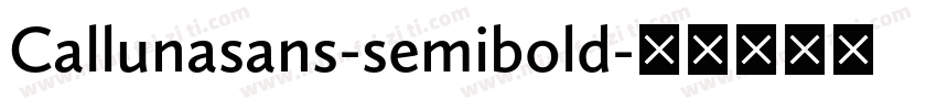Callunasans-semibold字体转换