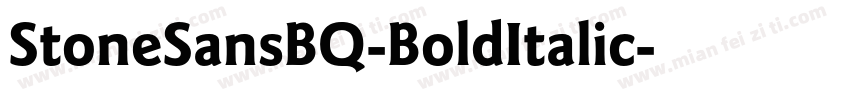 StoneSansBQ-BoldItalic字体转换