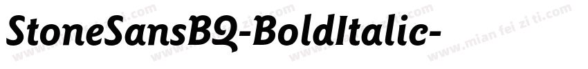 StoneSansBQ-BoldItalic字体转换