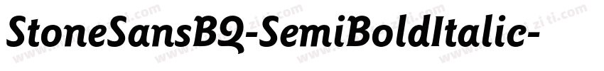 StoneSansBQ-SemiBoldItalic字体转换