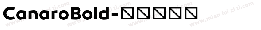 CanaroBold字体转换