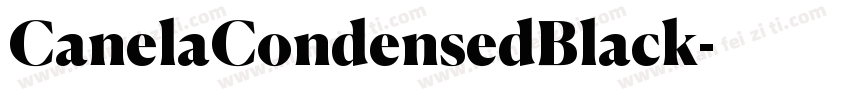 CanelaCondensedBlack字体转换