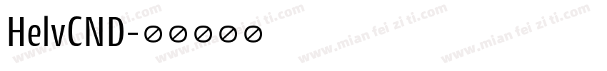 HelvCND字体转换
