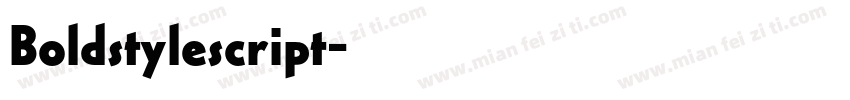 Boldstylescript字体转换