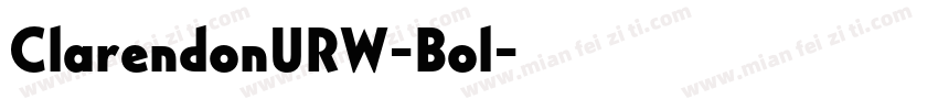 ClarendonURW-Bol字体转换
