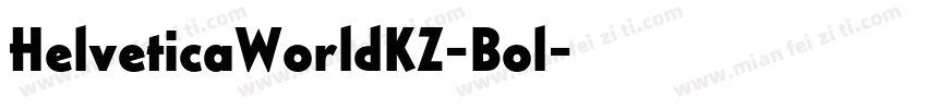 HelveticaWorldKZ-Bol字体转换