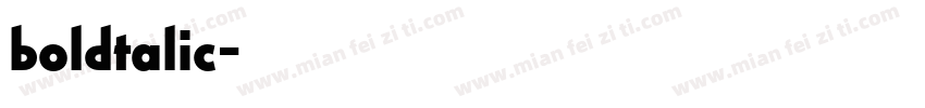 boldtalic字体转换