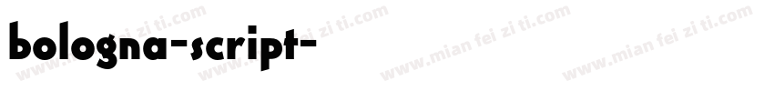 bologna-script字体转换
