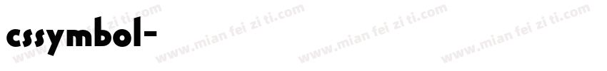 cssymbol字体转换
