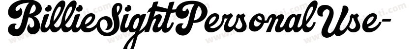 BillieSightPersonalUse字体转换