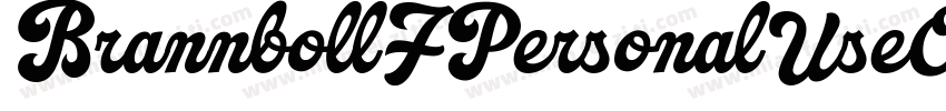 BrannbollFPersonalUseOnly-8wvz字体转换