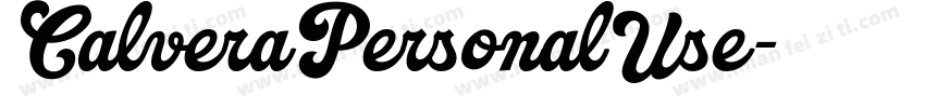 CalveraPersonalUse字体转换