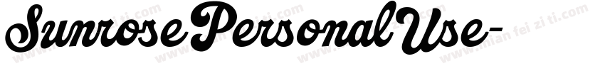 SunrosePersonalUse字体转换