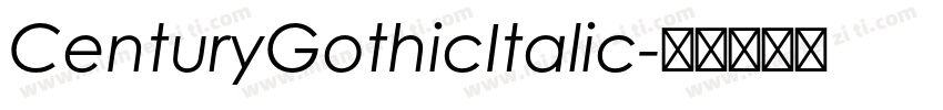 CenturyGothicItalic字体转换