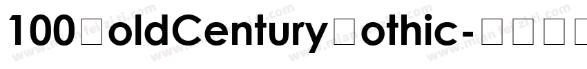 100BoldCenturyGothic字体转换