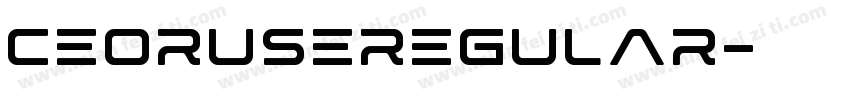 CeoruseRegular字体转换